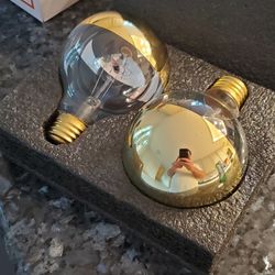 Gold Chrome Dipped Bulbs - Qty 6 40W
