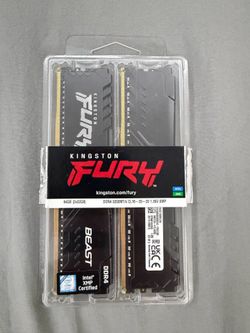 Kingston FURY Beast 64GB (2x32GB) DDR4 3200MHz CL16 Desktop RAM – Open Box, Never Used