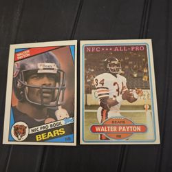 2 Vintage Cards Walter Payton 