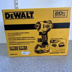 DeWalt 1/2” impact wrench cordless 20 volt brushless NEW