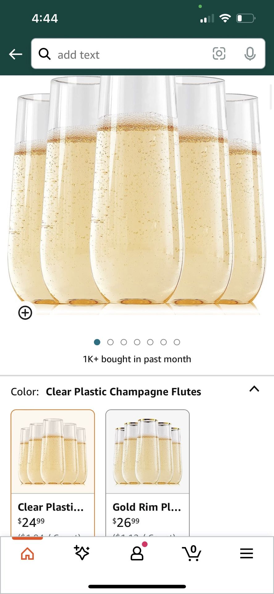 24 Pack Plastic Champagne Flutes 9oz