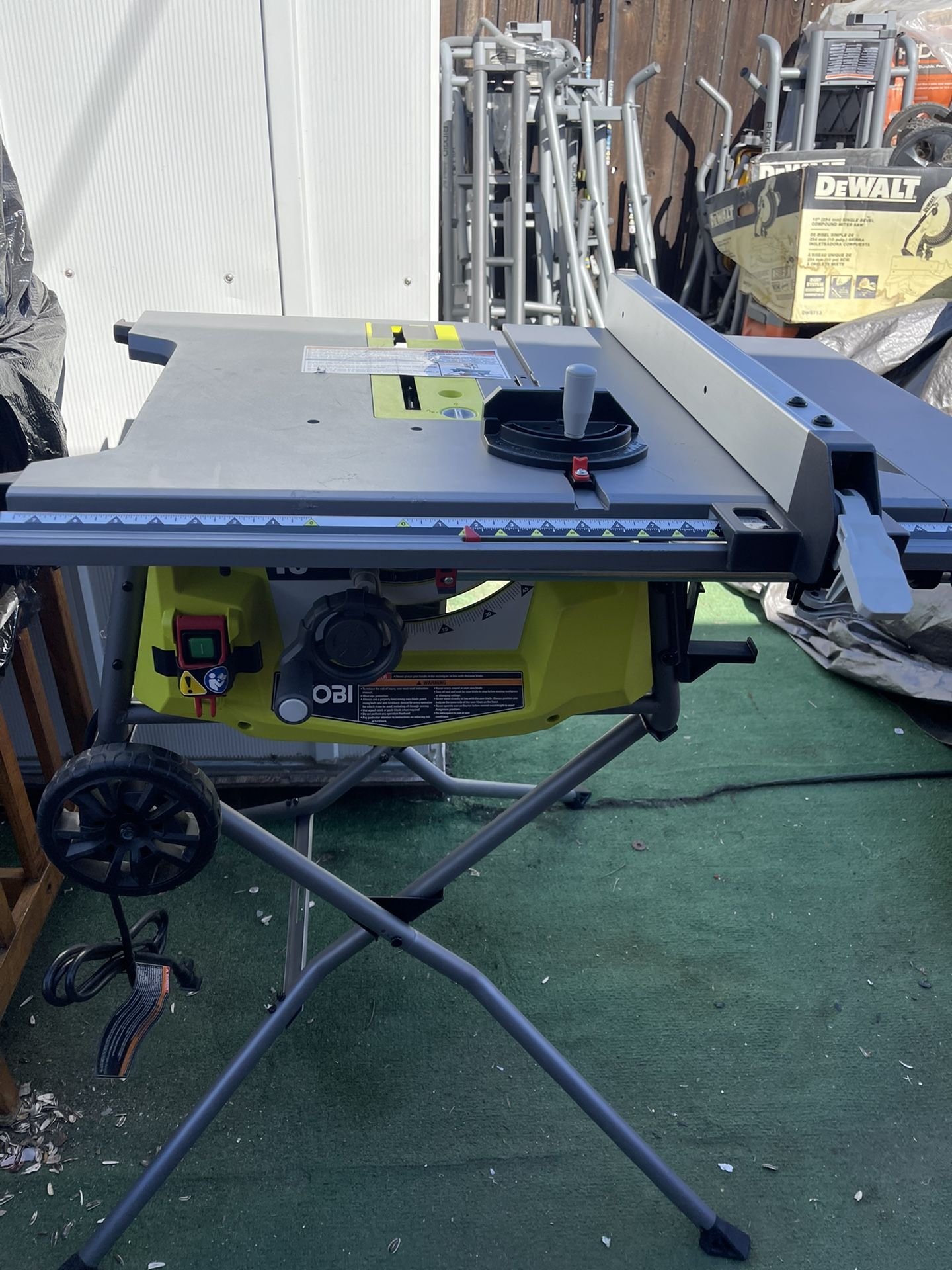 RYOBI 15 Amp 10 in. Expanded Capacity Portable Corded Table Saw With Rolling Stand