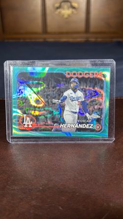 2024 Topps Chrome Teoscar Hernandez Aqua Lava Refractor numbered to 199!