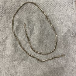 925 Italian Silver 18k Gold Plates Cuban Link Necklace