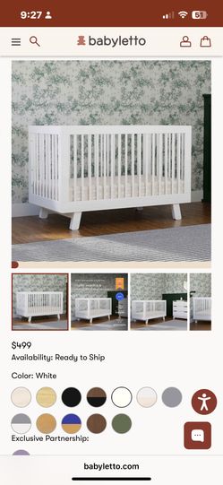 Babyletto Convertible Crib White