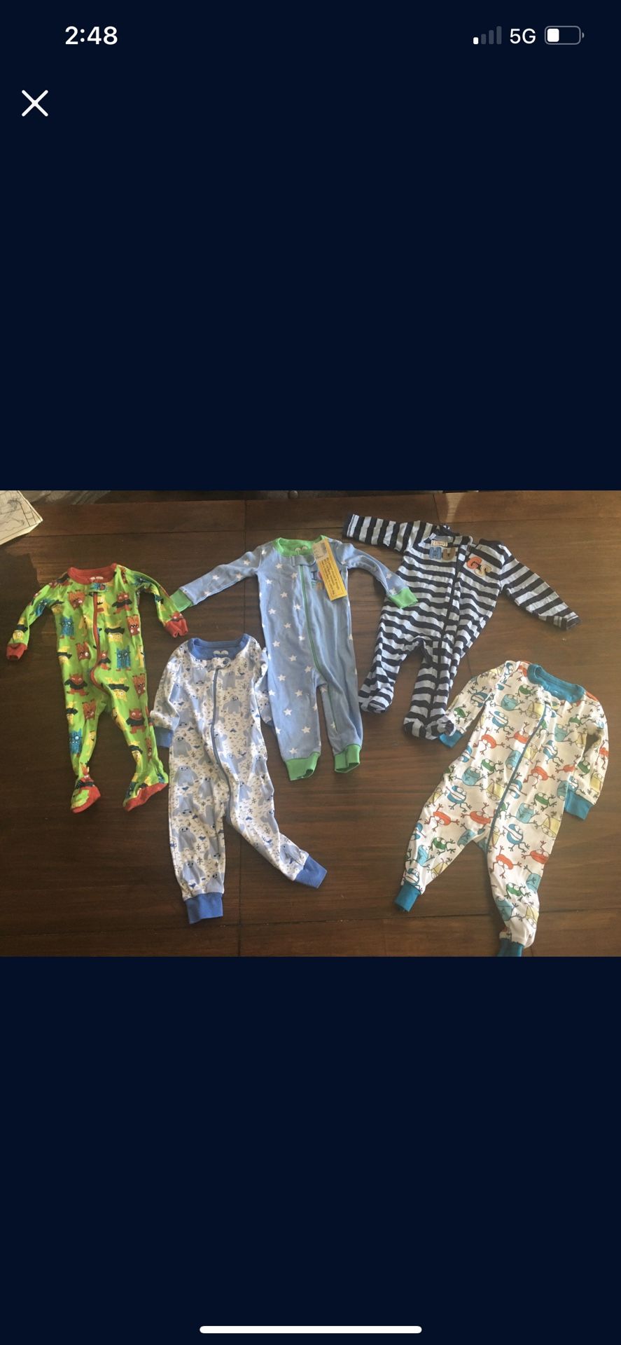 Boys New Onesies Size 6/9 Months