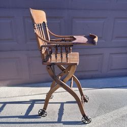 Antique High Chair Stroller Combo