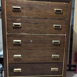 Wood Bedroom Chest - 5 Drawers