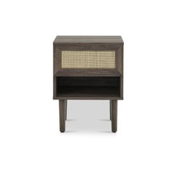 mopio Haylee Night Stand, Side Table, End Table, Boho Farmhouse Modern Bedside Tables with Storage, Small Nightstand with Drawers, for Living Room, Be