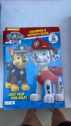 Paw patrol coloring book with stickers
