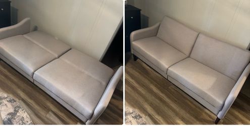 Couch and pull down bed Futon couple years old (slept on 2-3 times)
