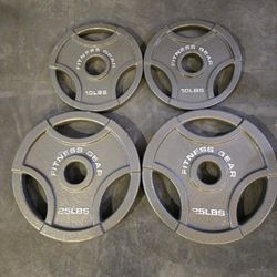 Fitness Gear 10lb and 25lb Olympic Weight Plates 