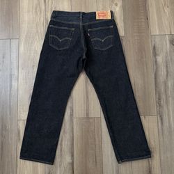 Levi's 501 mens black denim straight leg  jeans