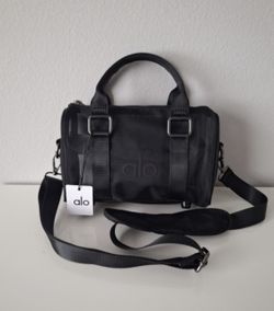 Alo Black Mini Sheer Duffle Bag