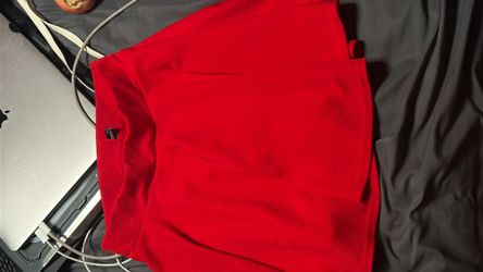 Vibrant Cherry Red High Waisted Mini Skirt •