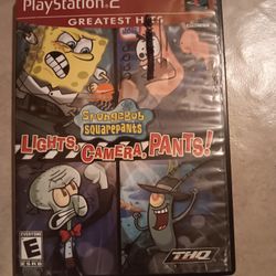 Sponge Bob Square pants Lights Camera Pants PS2 Game