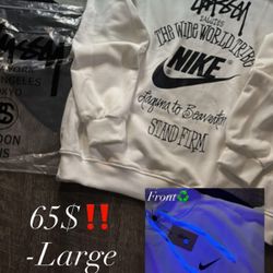 White Nike Stussy Hoodie 