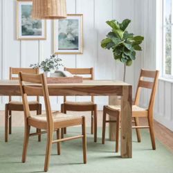 Home Decorators Collection Hamlin Natural Woven Dining Chairs in Patina (Set of 4) Table not includ