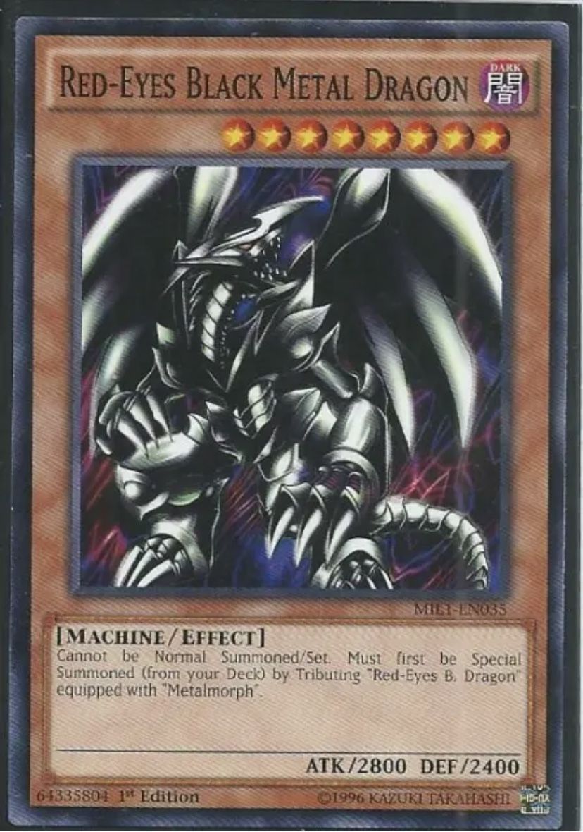 Yugioh - Red-Eyes Black Metal Dragon - 1st Edition Card