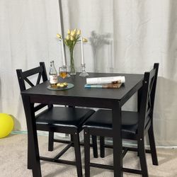 Compact 3 Piece Bistro Dining Set With 2 Chairs PERFECT FOR SMALL PLACE!