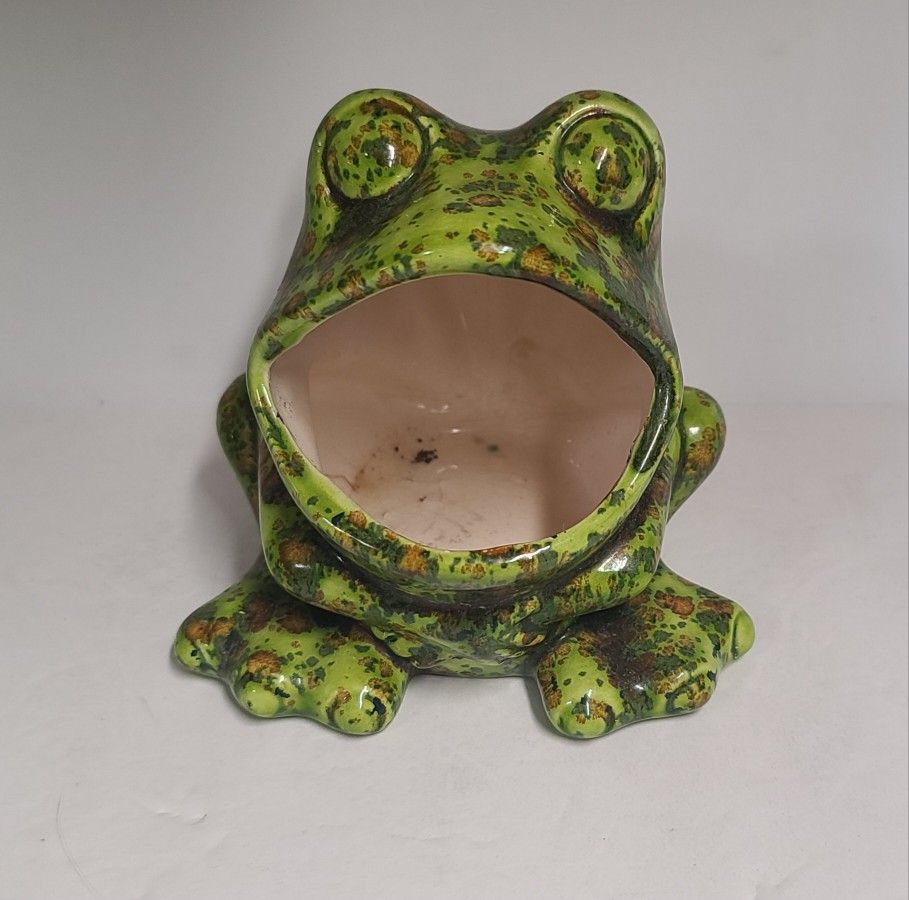 Cute Vintage Ceramic Frog Sponge Holder 