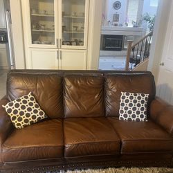 Leather Sofa And Leather Chair