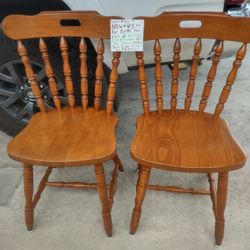 Wood Chairs We're $50 For Both Reduced To $45. In Donna Inside The City