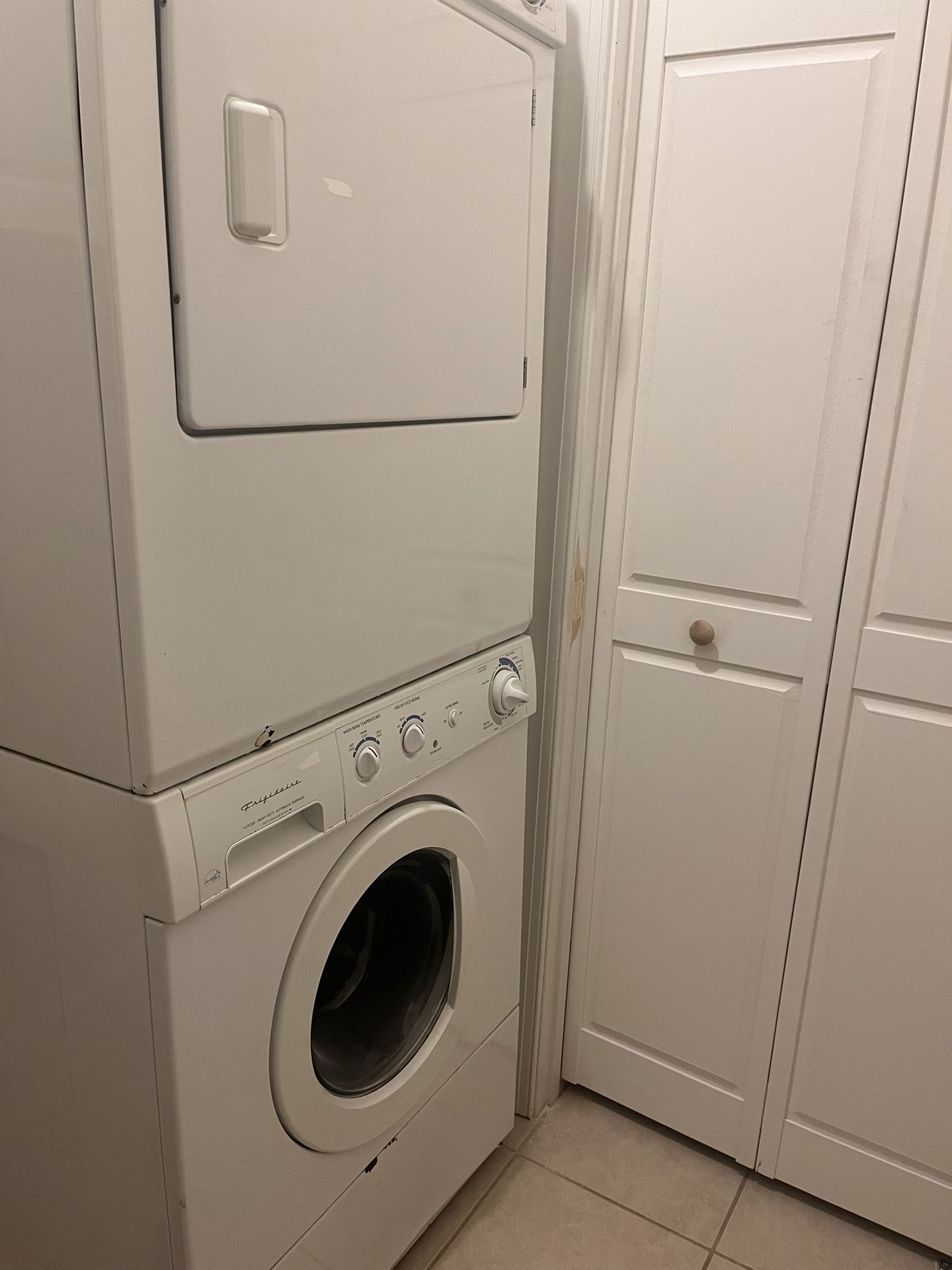 Stackable washer and dryer