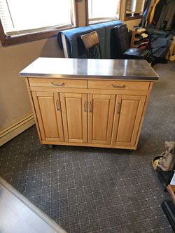 Kitchen Island With Metal Top