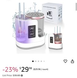 3 IN 1 Electric Makeup Brush Cleaner Machine With Makeup Brush Dryer-Holder