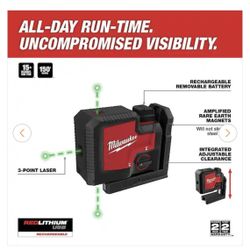 Milwaukee 3 Point Laser Like New