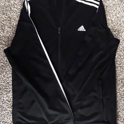 Adidas black track jacket, XL