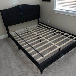Queen Nathan Tufted Upholstered Profile Platform Bed