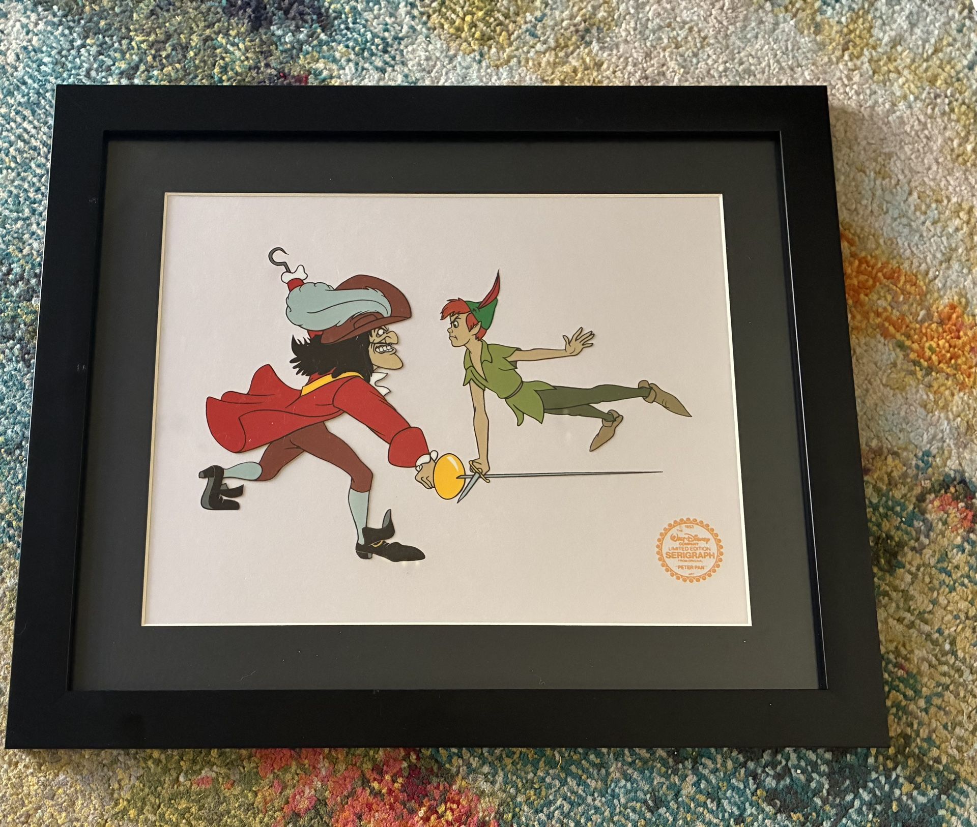 Peter Pan & Captain Hook - Walt Disney Movie Serigraph Cel