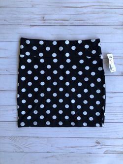 Black and White Polka Dot Skirt