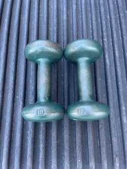 10lb Dumbells (Pair) - Metal Weights