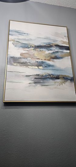 For Sale: Large Abstract Framed Canvas Art – 30" x 40"