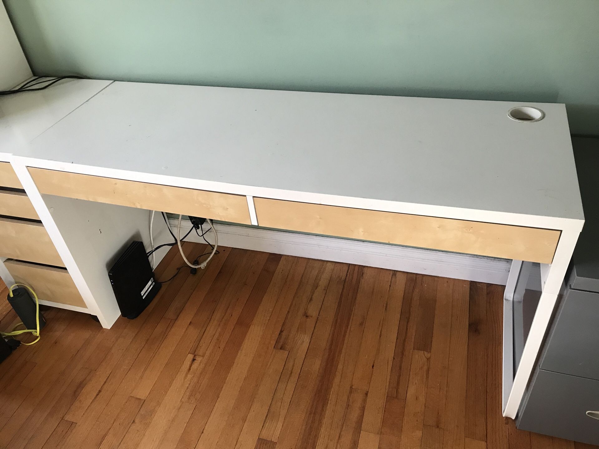 IKEA desk long w/ 2 drawers