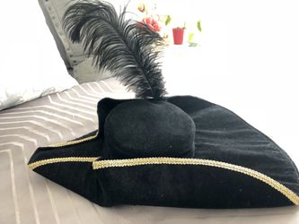 Pirate Hat - Black and Gold Velvet