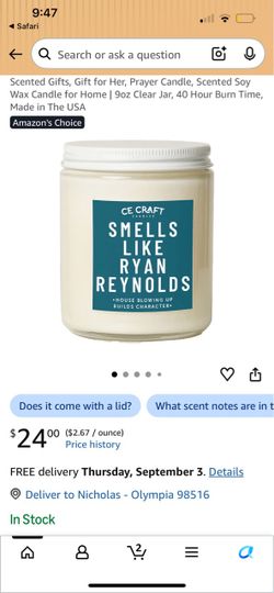 Ryan Reynolds Candle