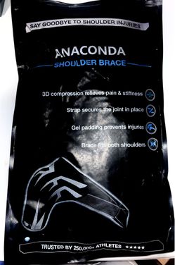 ANACONDA Shoulder Brace XL – 3D Compression + Gel Padding – NEW SEALED