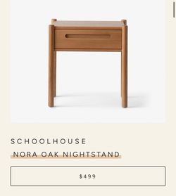 Schoolhouse Nora Oak Nighstands