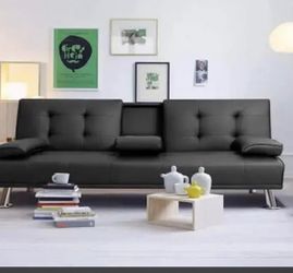 Black futon Sofa