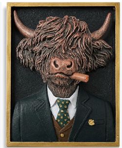 Highland Cow 3D Wall Art Plaque