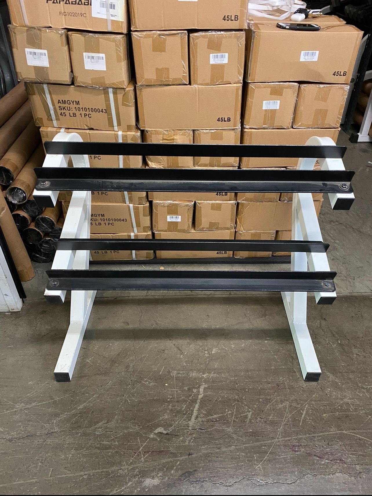 2 Tier Solid Steel Dumbbell Weight Rack….Dumbbells not included.. Home Gym Fitness…. $60 Price is Firm!!!