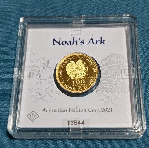 2021 Noah Ark 1gram Gold Coin