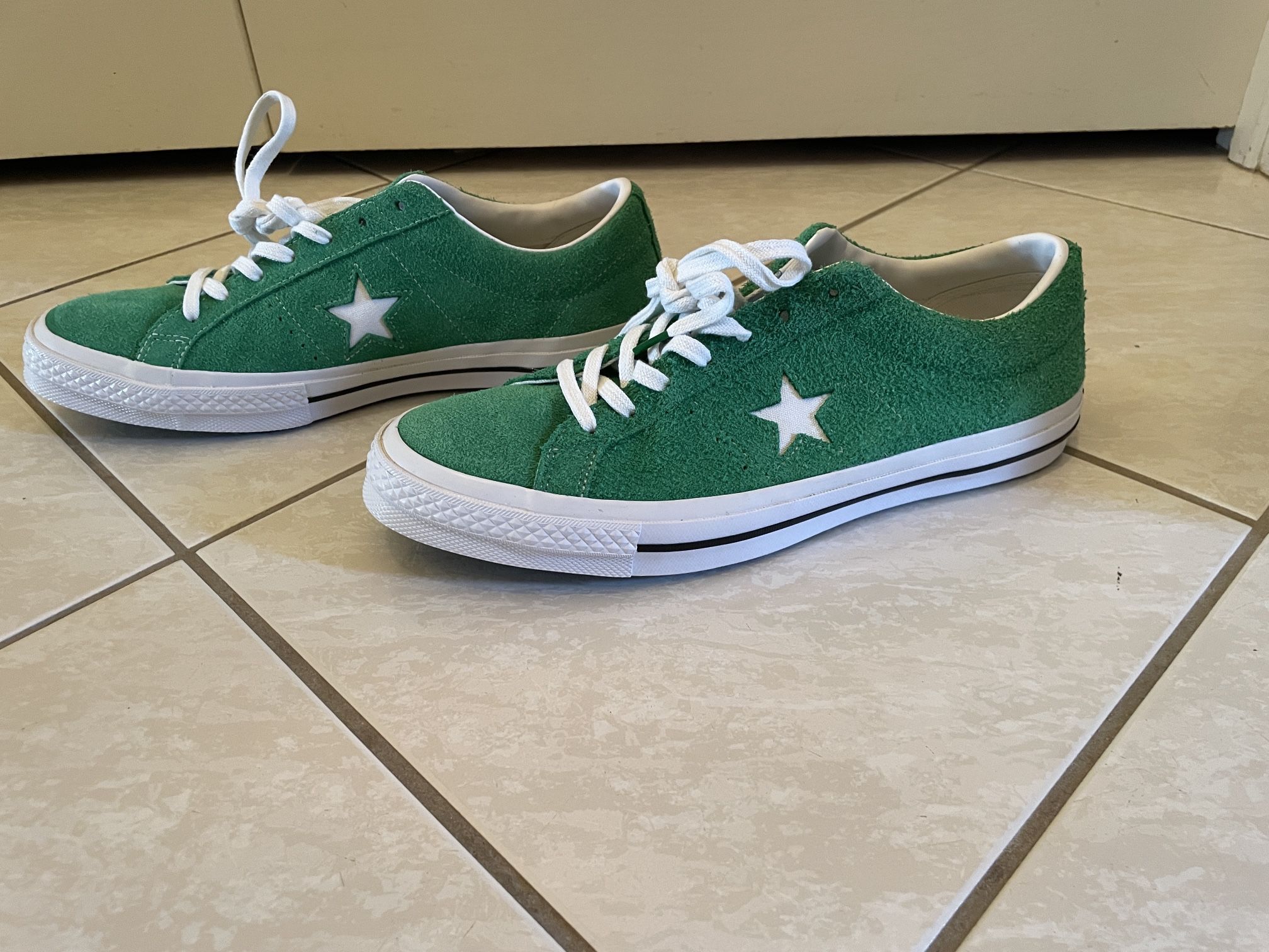 Size 12 - Converse One Star Ox Green Suede
