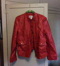 Faux leather jacket size Large