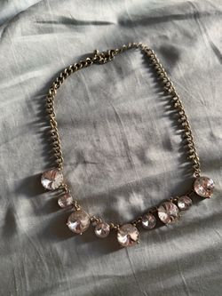 Crystal Statement Necklace Gold Chain