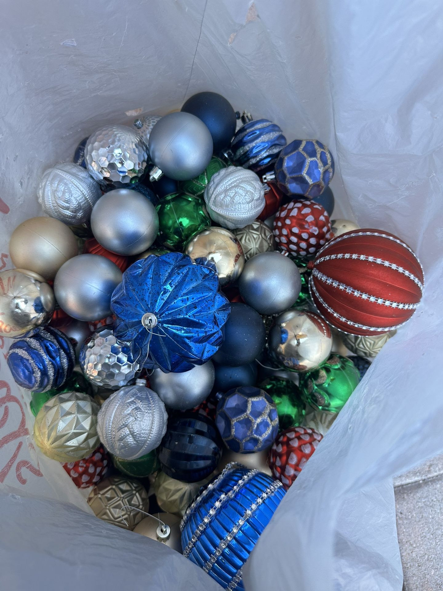 Assorted Christmas ornaments